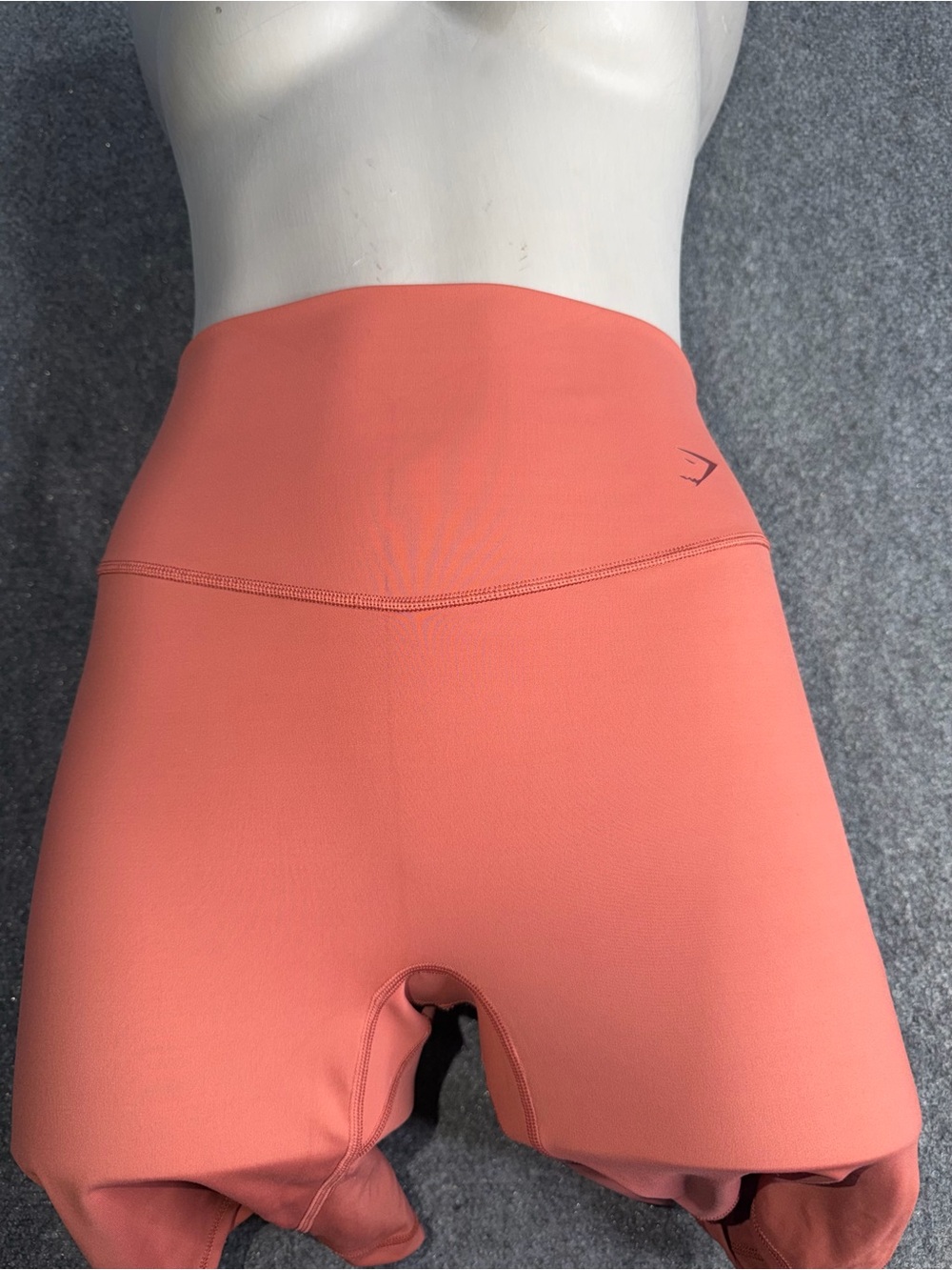Gymshark Women’s High-Waist Rust Orange Bike Shorts - Picture 10 of 12